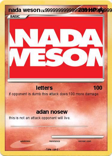 Pokemon nada weson