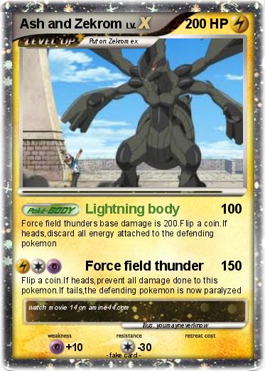 Pokemon Ash and Zekrom