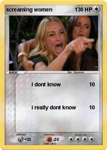 Pokemon screaming women