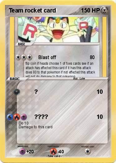 Pokemon Team rocket card