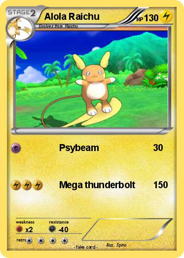 Pokemon Alola Raichu