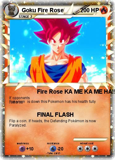 Pokemon Goku Fire Rose