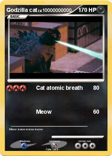 Pokemon Godzilla cat