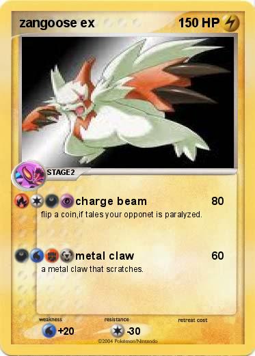 Pokemon zangoose ex