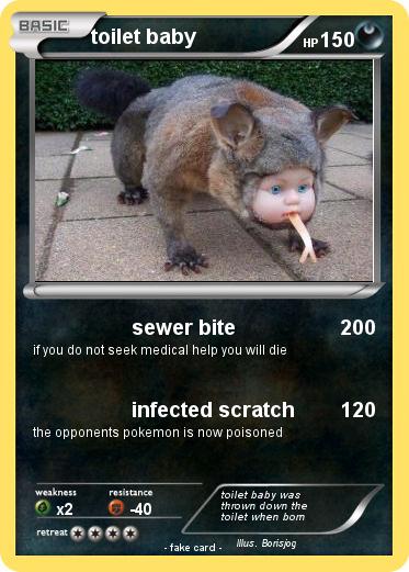 Pokemon toilet baby