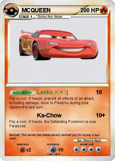 Pokemon MCQUEEN