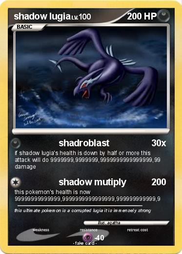 Pokemon shadow lugia