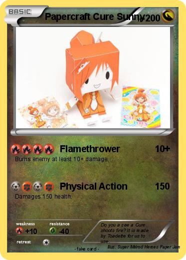 Pokemon Papercraft Cure Sunny