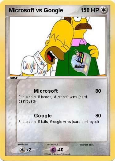 Pokemon Microsoft vs Google