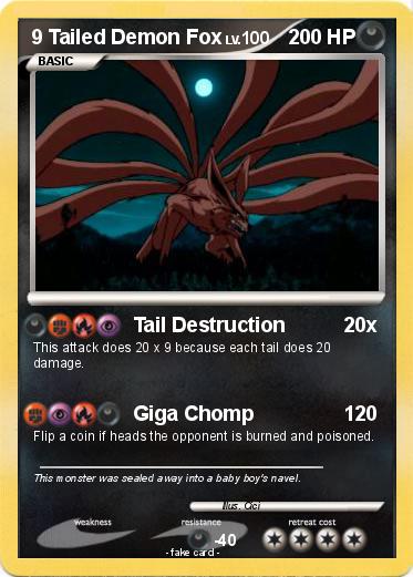 Pokemon 9 Tailed Demon Fox