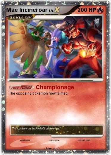 Pokemon Mae Incineroar