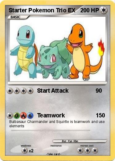 Pokemon Starter Pokemon Trio EX