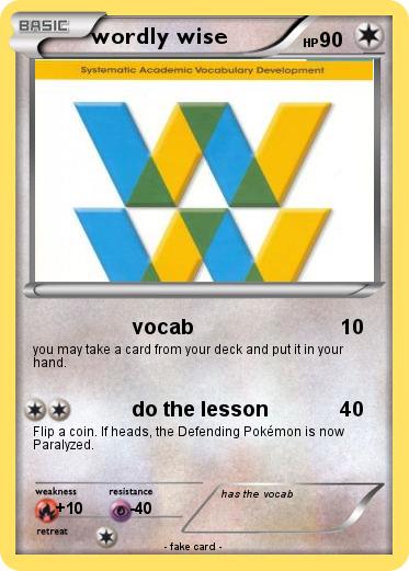 Pokemon wordly wise