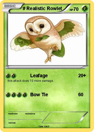Pokemon # Realistic Rowlet Pokemon # Realistic Rowlet