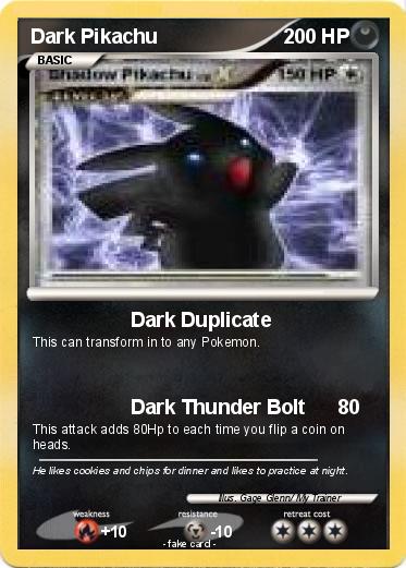 Pokemon Dark Pikachu