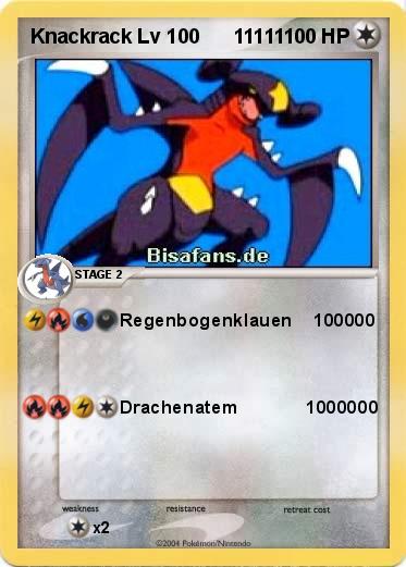 Pokemon Knackrack Lv 100      11111