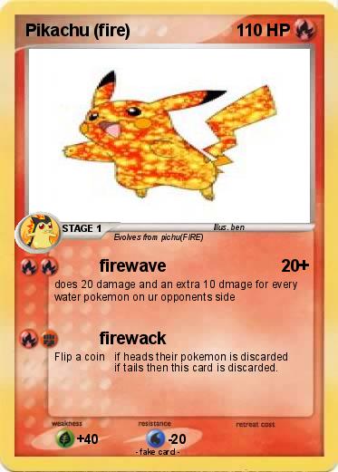 Pokemon Pikachu (fire)