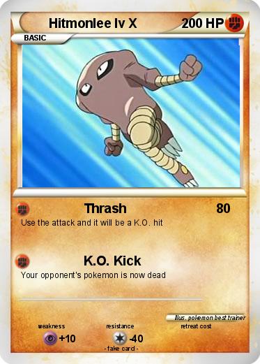 Pokemon Hitmonlee lv X