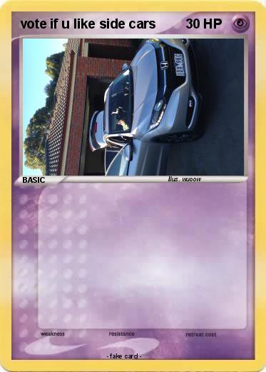 Pokemon vote if u like side cars