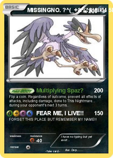 Pokemon MISSINGNO. ?^(_+&%*&)8ikl4 5MW=[0T5UY9T]UW2