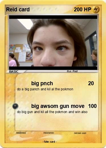 Pokemon Reid card