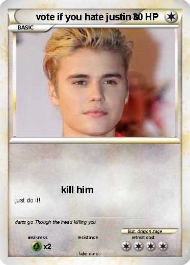 Pokemon vote if you hate justin b
