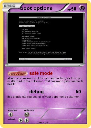 Pokemon boot options