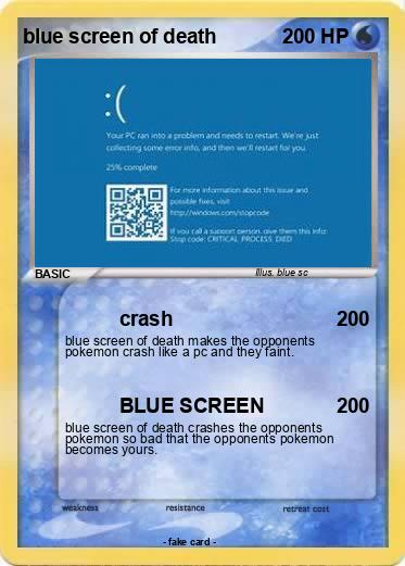 Pokemon blue screen of death