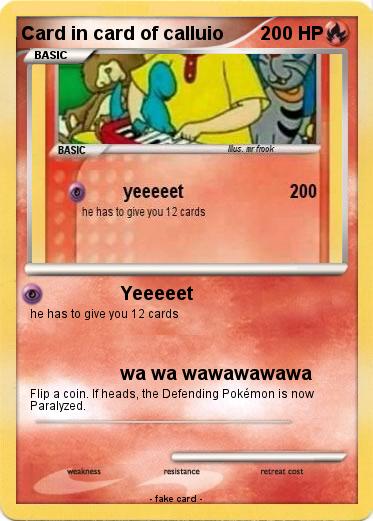 Pokemon Card in card of calluio