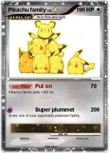 Pokemon Pikachu family