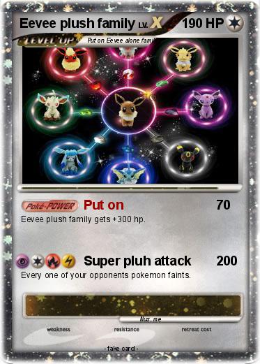 Pokemon Eevee plush family