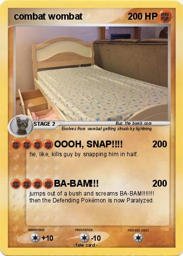 Pokemon combat wombat