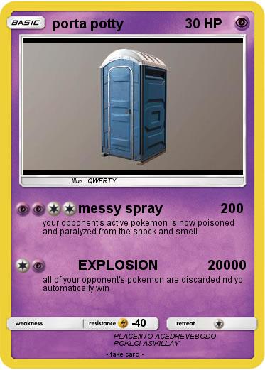 Pokemon porta potty