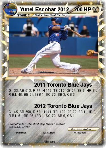 Pokemon Yunel Escobar 2012