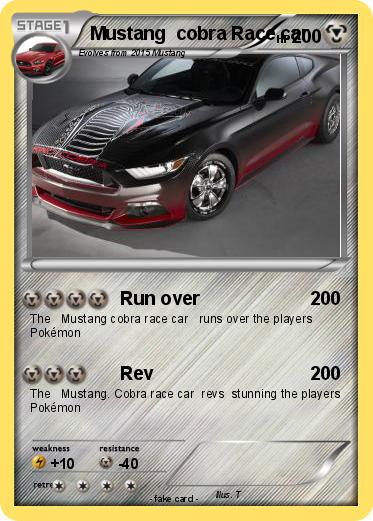 Pokemon Mustang  cobra Race car