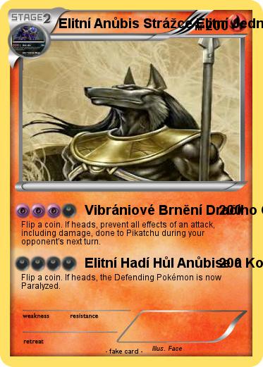 Pokemon Elitní Anůbis Strážce Elitní Jednotky