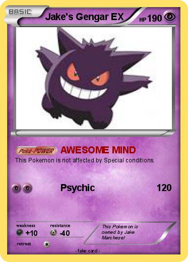 Pokemon Jake's Gengar EX