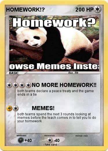 Pokemon HOMEWORK!?