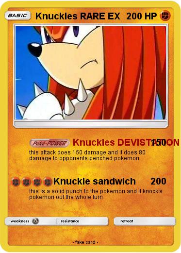 Pokemon Knuckles RARE EX
