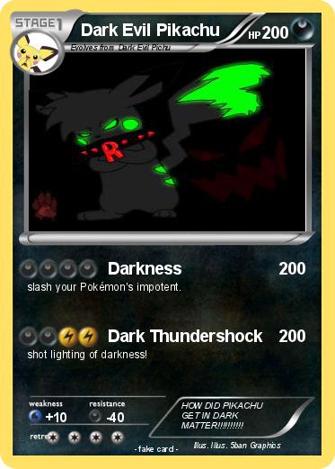 Pokemon Dark Evil Pikachu
