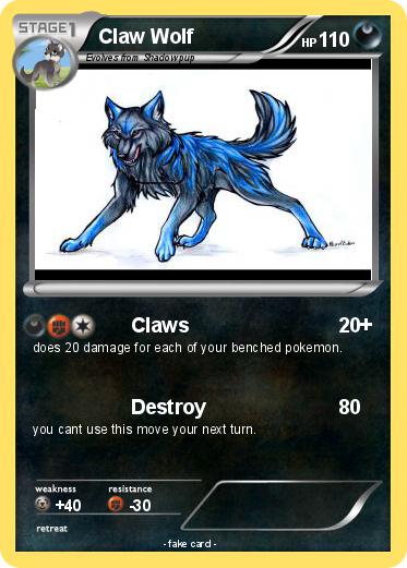 Pokemon Claw Wolf