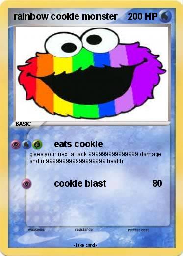 Pokemon rainbow cookie monster