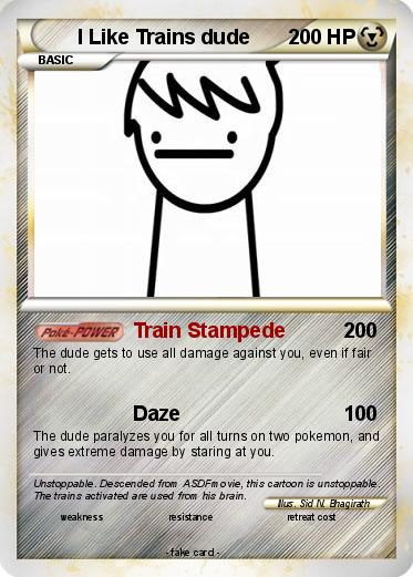 Pokemon I Like Trains dude