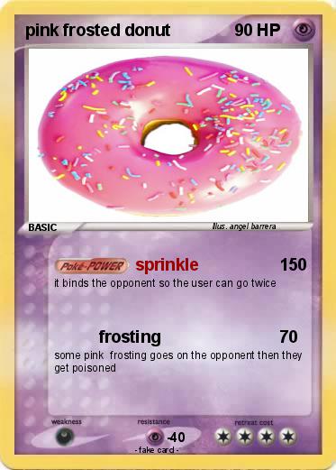 Pokemon pink frosted donut