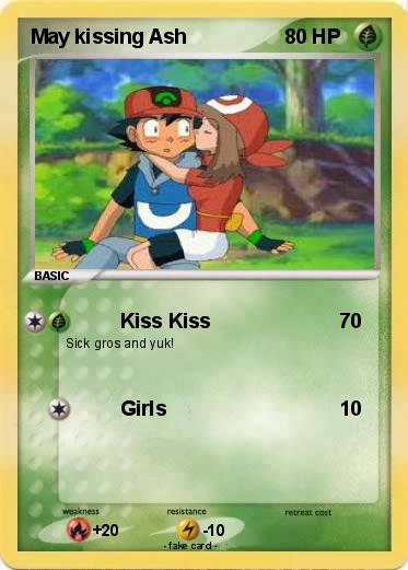 Pokemon May kissing Ash