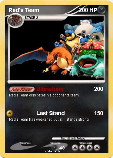 Pokemon Red's Team