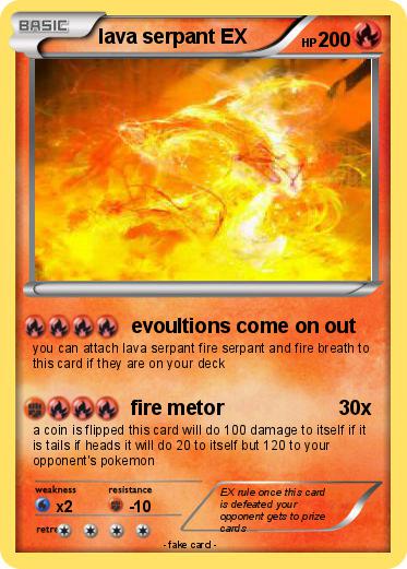 Pokemon lava serpant EX