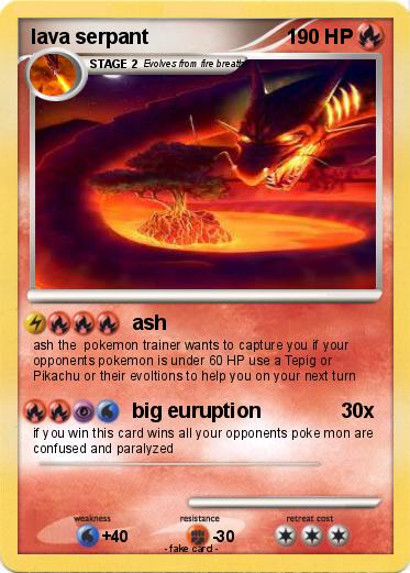 Pokemon lava serpant