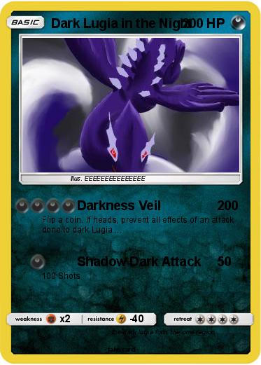 Pokemon Dark Lugia in the Night