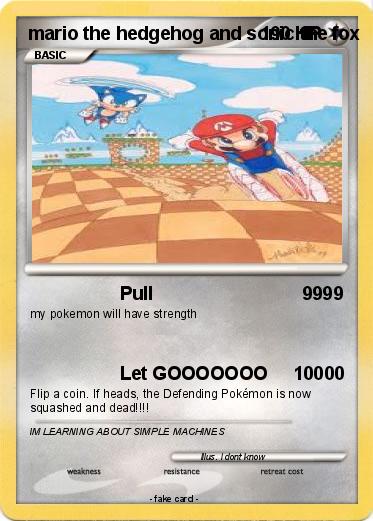 Pokemon mario the hedgehog and sonic the fox